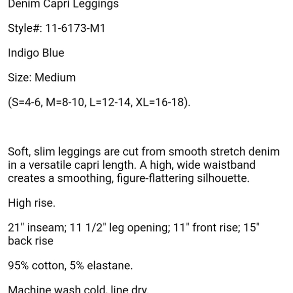 Lysse Stretch Denim Indigo Capri - Picture 8 of 8